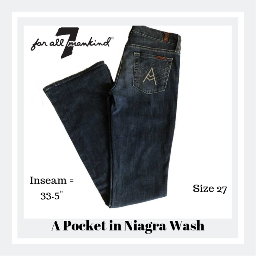 Vintage 7 for all Mankind A Pocket Flare in Niagra